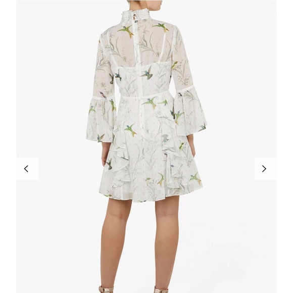 Ted Baker Andray Bird Dress Size 4 (Large) - Picture 5 of 7